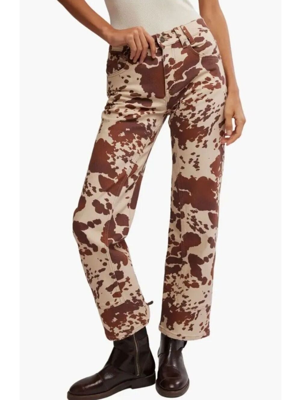 $128|Sz.29|WE THE FREE RISK TAKERS (28.5"inseam)- COW PRINT